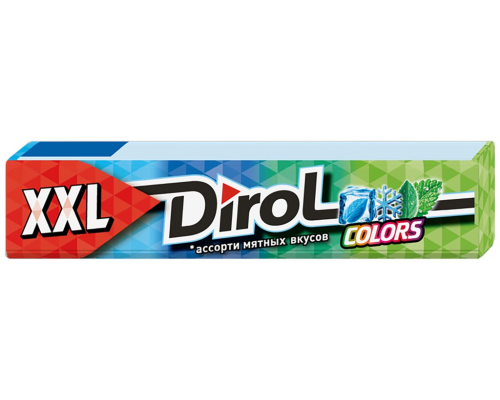 Жевательная резинка DIROL Colors XXL ассорти мятных вкусов, 19г, Россия, 19 г