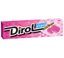 Жевательная резинка DIROL Bubble Fresh Мята и фрукты, 13,6г, Россия, 13,6 г