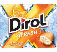 Жевательная резинка DIROL X-Fresh Ледяной мандарин, 16г, Россия, 16 г