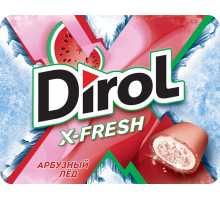 Жевательная резинка DIROL X-fresh Арбузный лед, 16г, Россия, 16 г