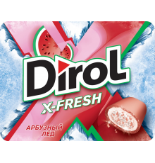 Жевательная резинка DIROL X-fresh Арбузный лед, 16г, Россия, 16 г