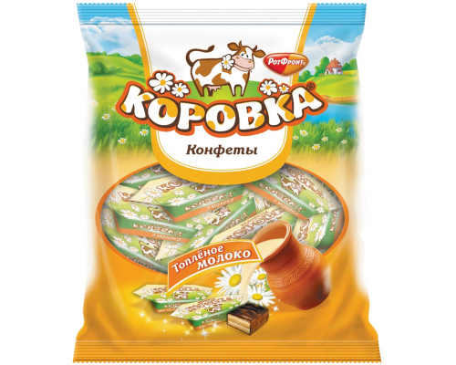 Конфеты РОТ ФРОНТ Коровка топленое молоко, 250г, Россия, 250 г