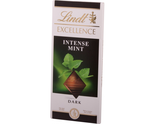 Шоколад темный LINDT Excellence Мята, 100г, Франция, 100 г