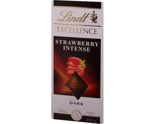 Шоколад темный LINDT Excellence Клубника, 100г, Германия, 100 г