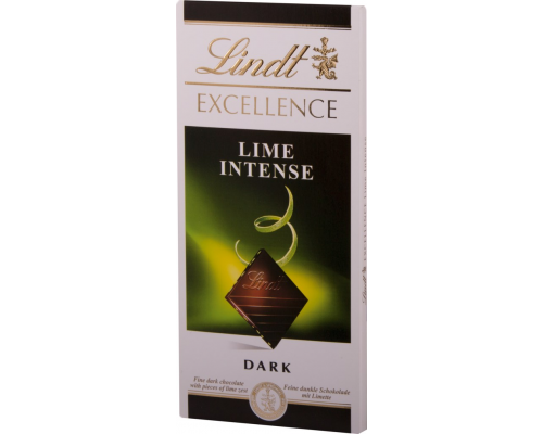 Шоколад темный LINDT Excellence Лайм, 100г, Франция, 100 Г