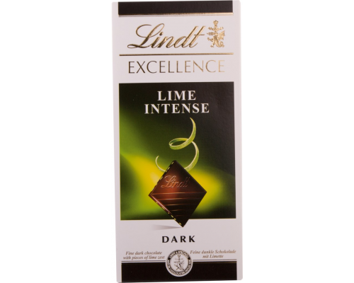 Шоколад темный LINDT Excellence Лайм, 100г, Франция, 100 Г