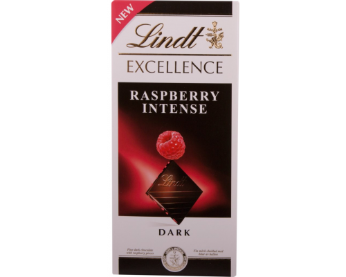 Шоколад темный LINDT Excellence Малина, 100г, Франция, 100 г