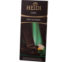 Шоколад темный HEIDI Dark Мята и лимон, 80г, Румыния, 80 г