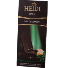 Шоколад темный HEIDI Dark Мята и лимон, 80г, Румыния, 80 г