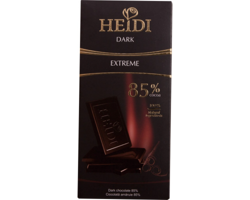 Шоколад темный HEIDI Dark Экстрем 85%, 80г, Румыния, 80 г