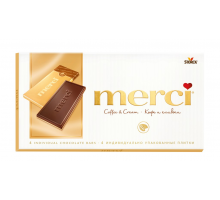 Шоколад MERCI Кофе и сливки, 100г, Германия, 100 г