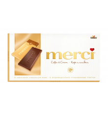 Шоколад MERCI Кофе и сливки, 100г, Германия, 100 г