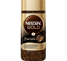 Кофе растворимый с добавлением молотого NESCAFE Gold Barista натуральный сублимированный, ст/б, 85г, Россия, 85 г