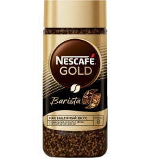 Кофе растворимый с добавлением молотого NESCAFE Gold Barista натуральный сублимированный, ст/б, 85г, Россия, 85 г