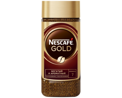 Кофе растворимый с добавлением молотого NESCAFE Gold натуральный сублимированный, ст/б, 190г, Россия, 190 г