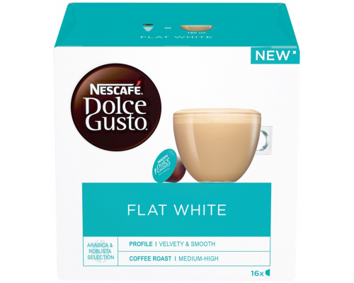 Кофе молотый в капсулах NESCAFE Dolce Gusto Flat White, 16кап, Великобритания, 16 кап