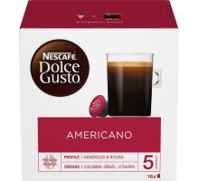 Кофе молотый в капсулах NESCAFE Dolce Gusto Americano, 16кап, Великобритания, 16 кап