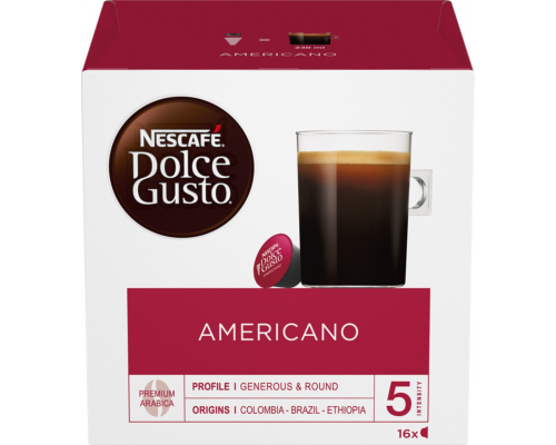 Кофе молотый в капсулах NESCAFE Dolce Gusto Americano, 16кап, Великобритания, 16 кап