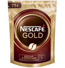 Кофе растворимый с добавлением молотого NESCAFE Gold натуральный сублимированный, ст/б, 75г, Россия, 75 г