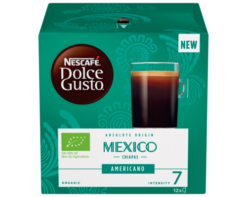 Кофе молотый в капсулах NESCAFE Dolce Gusto Americano Mexico, 12кап, Великобритания, 12 кап