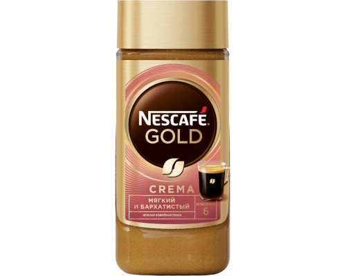 Кофе растворимый NESCAFE Gold Crema натуральный порошкообразный, ст/б, 95г, Россия, 95 г