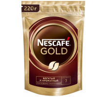 Кофе растворимый NESCAFE Gold натуральный сублимированный, 220г, Россия, 220 г