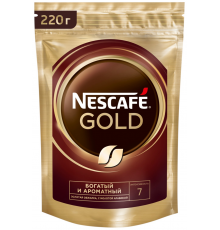 Кофе растворимый NESCAFE Gold натуральный сублимированный, 220г, Россия, 220 г