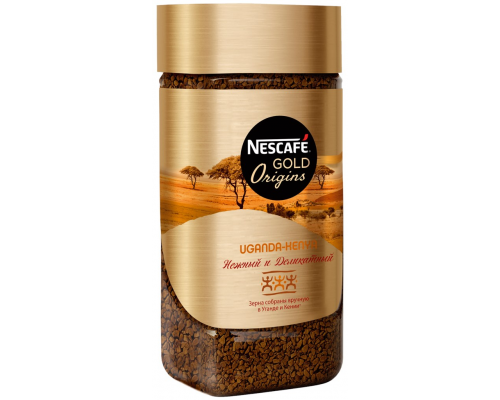 Кофе растворимый NESCAFE Gold Origins Uganda – Kenya натуральный, ст/б, 85г, Россия, 85 г