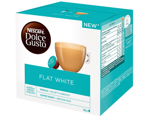 Кофе молотый в капсулах NESCAFE Dolce Gusto Flat White, 16кап, Великобритания, 16 кап