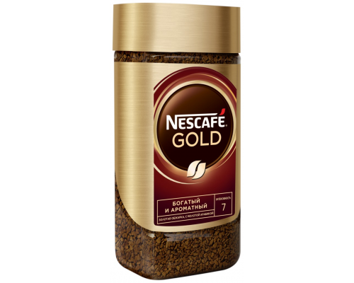 Кофе растворимый с добавлением молотого NESCAFE Gold натуральный сублимированный, ст/б, 190г, Россия, 190 г