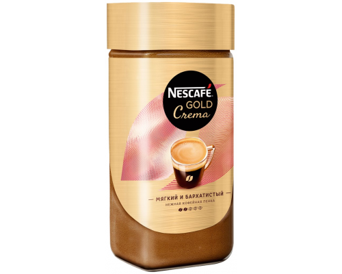 Кофе растворимый NESCAFE Gold Crema натуральный порошкообразный, ст/б, 95г, Россия, 95 г