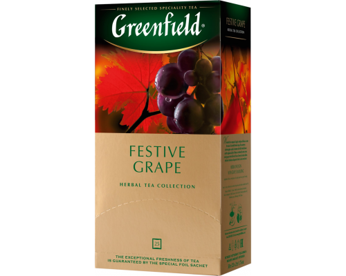 Чай травяной GREENFIELD Festive Grape листовой, 50г, Россия, 50 г