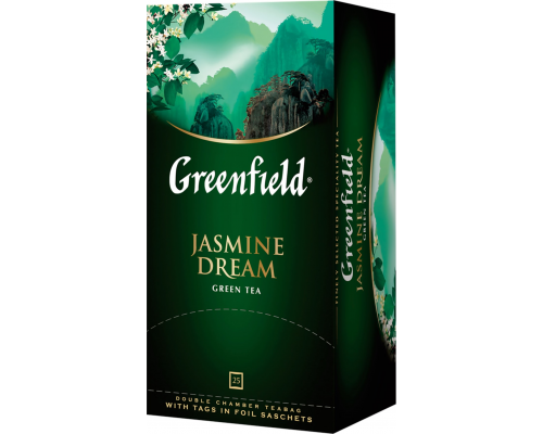 Чай зеленый GREENFIELD Jasmine Dream, 25пак, Россия, 25 пак