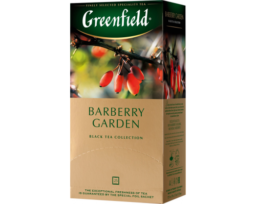 Чай черный GREENFIELD Индийский Barberry Garden, 25пак, Россия, 25 пак