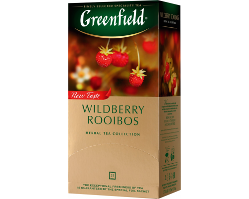 Чай травяной GREENFIELD Wildberry Rooibos, 25пак, Россия, 25 пак