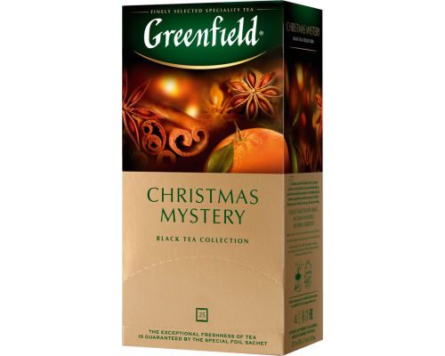 Чай черный GREENFIELD Christmas Mystery, 25пак, Россия, 25 пак