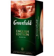 Чай черный GREENFIELD English Edition Цейлонский байховый, 25пак, Россия, 25 пак