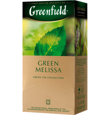 Чай зеленый GREENFIELD Green Melissa, 25пак, Россия, 25 пак