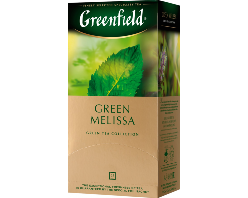 Чай зеленый GREENFIELD Green Melissa, 25пак, Россия, 25 пак