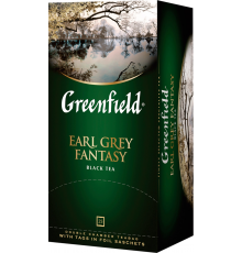 Чай черный GREENFIELD Earl Grey Fantasy с ароматом бергамота, 25пак, Россия, 25 пак