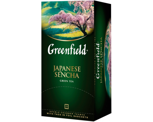 Чай зеленый GREENFIELD Japanese Sencha, 25пак, Россия, 25 пак