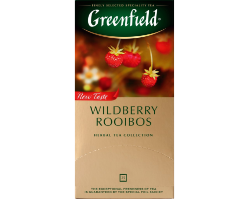 Чай травяной GREENFIELD Wildberry Rooibos, 25пак, Россия, 25 пак