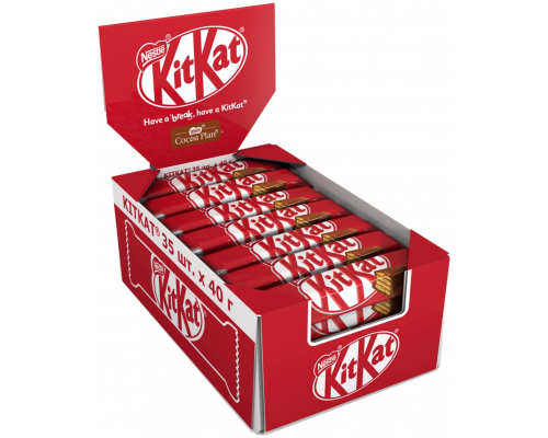 Батончик шоколадный KITKAT с хрустящей вафлей, 40г, Россия, 40 г