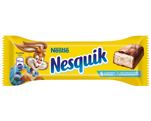 Батончик шоколадный NESTLE Nesquik, 43г, Россия, 43 г