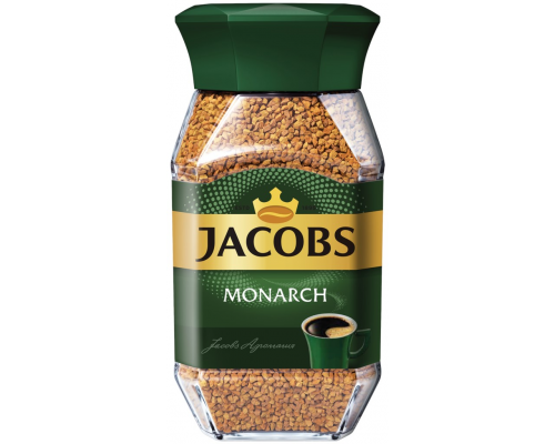 Кофе растворимый JACOBS Monarch натуральный, сублимированный, ст/б, 190г, Россия, 190 г