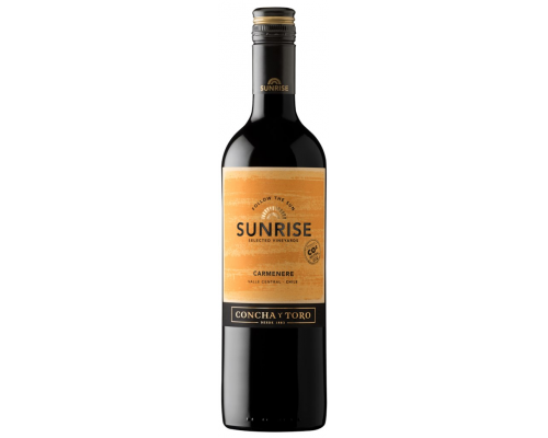 Вино CONCHA Y TORO SUNRISE Карменер Долина Мауле DO красное полусухое, 0.75л, Чили, 0.75 L