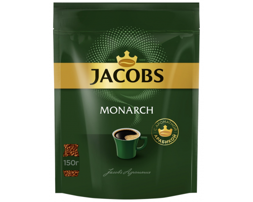 Кофе растворимый JACOBS Monarch натуральный сублимированный, 150г, Россия, 150 г