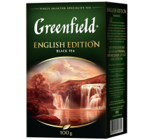 Чай черный GREENFIELD English Edition байховый Цейлонский, 100г, Россия, 100 г