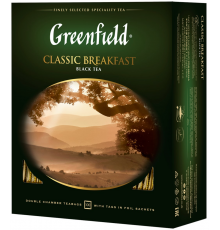 Чай черный GREENFIELD Classic Breakfast, 100пак, Россия, 100 пак