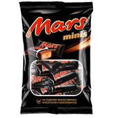 Конфеты MARS Minis c нугой и карамелью, 182г, Россия, 182 г